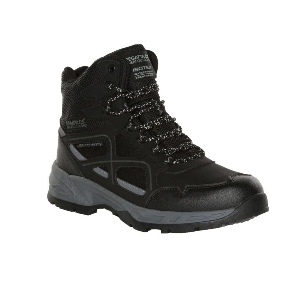 Regatta Mens Vendeavour Walking Boots / Black/Granite